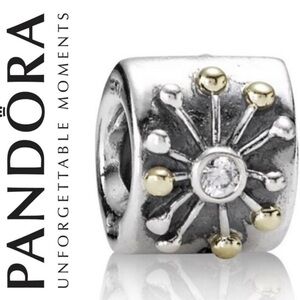 Authentic PANDORA Two Tone Sterling Silver/14K Gold Desert Star Charm